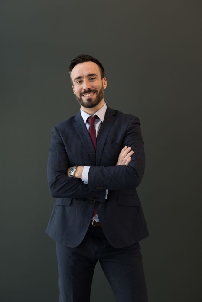 Elegant man in office suit