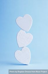 Stack of wooden hearts 4Apn65