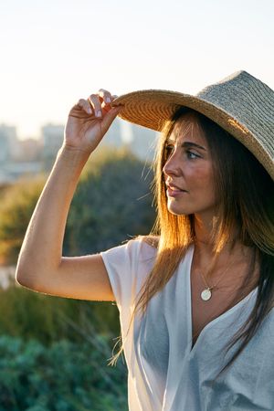 young woman looking away