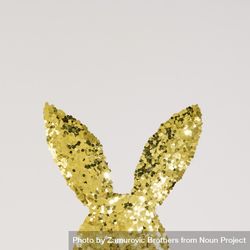 Easter bunny rabbit made of gold glitter 0KVK7b