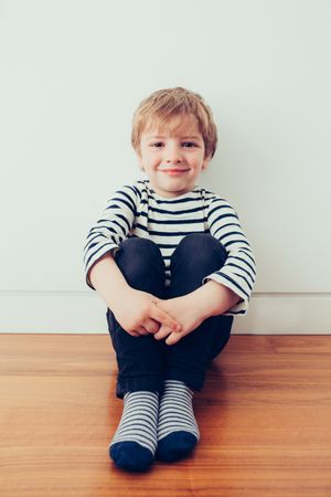 Portrait of a blonde cute boy