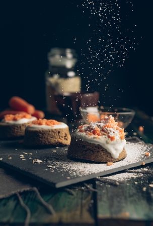homemade carrot cake with oatmeal