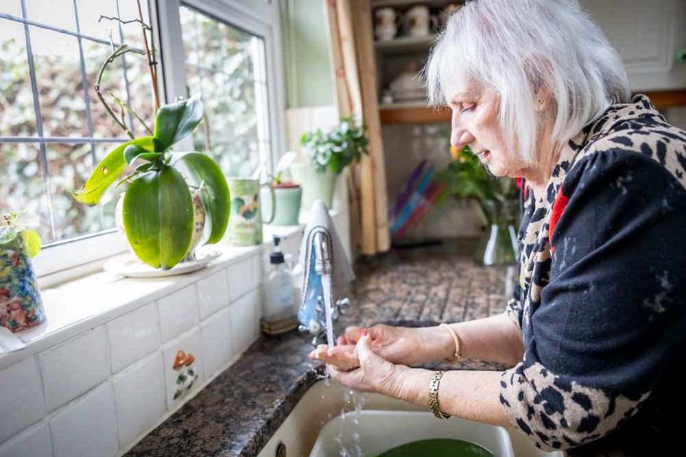 Woman in her home