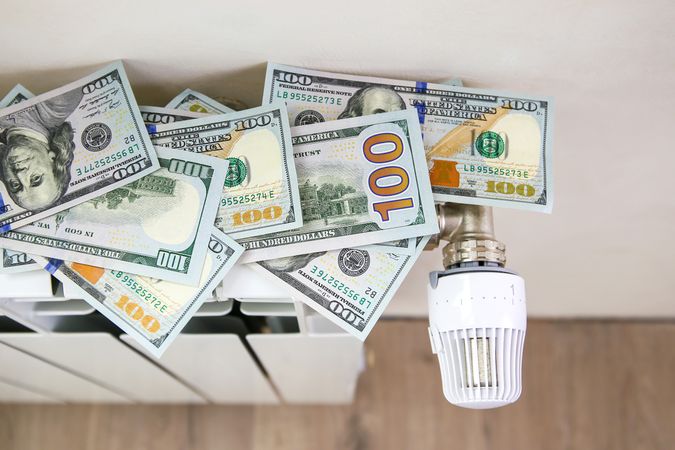 Radiator and money.