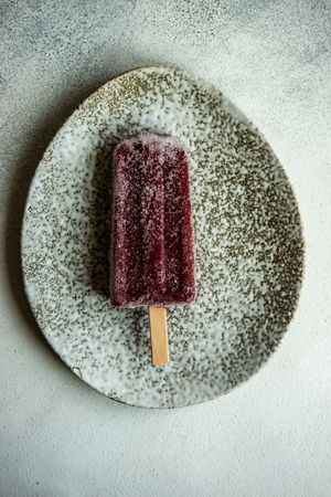 Organic dessert with fruit ice cream