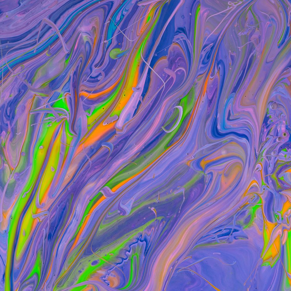 Purple, green and orange marble texture