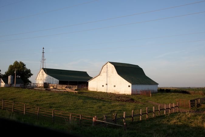 Barns in rural Montana