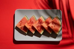 Watermelon on colorful background