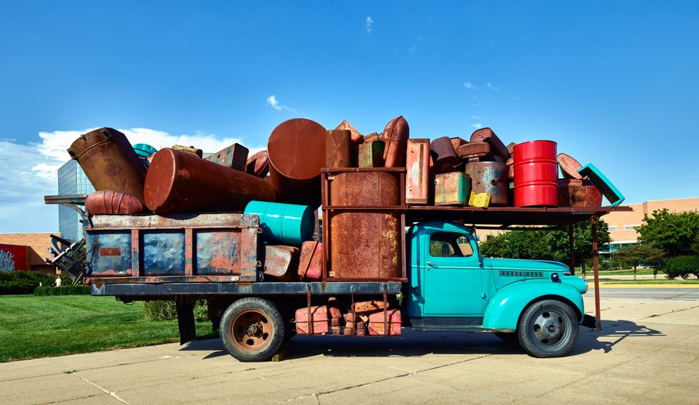 One of several exhibits that follow a truck theme, Sioux City Art Center, Sioux City, Iowa