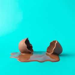 Easter chocolate egg melting