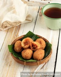 Fried grated cassava with filling of sambal oncom 5kqlPb