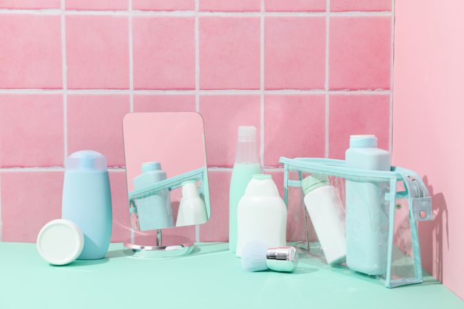 Toilet bag for different toilet and self care accessories