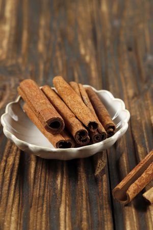 Cinnamon Stick on Wooden Table