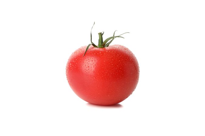 Fresh ripe tomato isolated on blank background