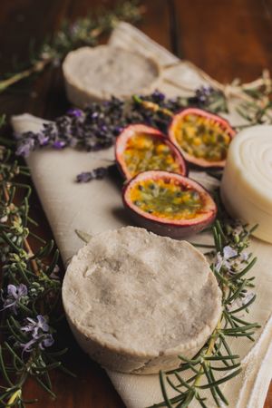 Natural soaps on the table