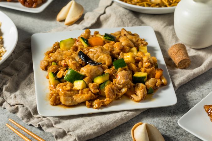 Chinese Stir Fry Kung Pao Chicken