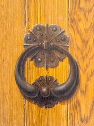 Painted door knocker