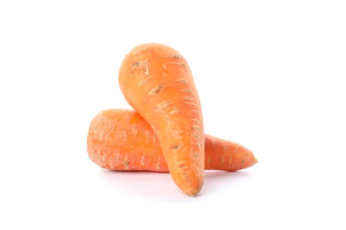 Tasty carrot isolated on plain background