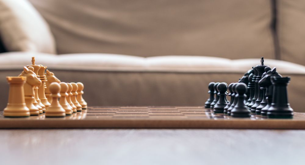 Chess board ready to start the game