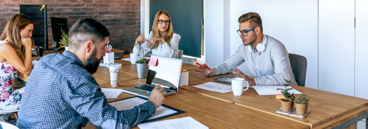 People at a business meeting in the office