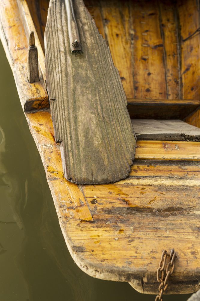 Old wooden paddle