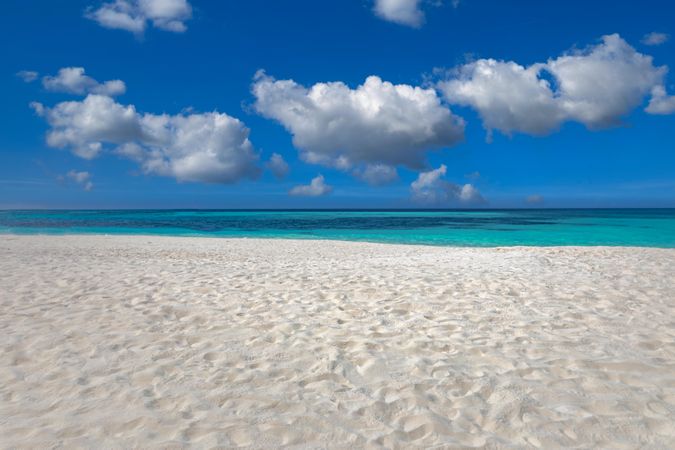 View of the Indian Ocean from a tranquil beach
