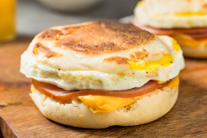 Homemade English Egg Muffin Sandwich