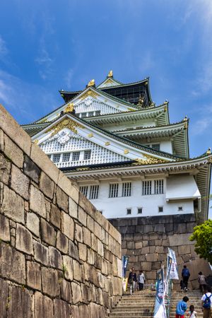 Exterior view of Osaka Castle Park in Japan