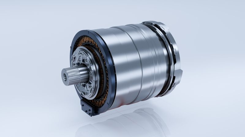 Futuristic 3D Render of Metal Engine for Modern Equipment.