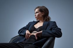 Studio fashion shoot with blazer
