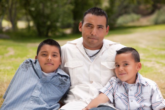 Father and Sons in the Park