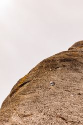 Climbers climbing the mountain of Montserrat,