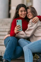 Two students taking a selfie