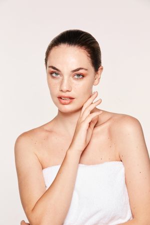 female demonstrating natural beauty
