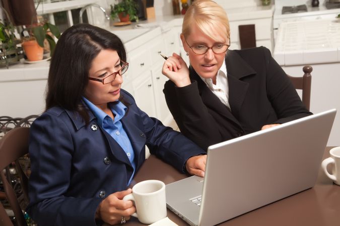 Businesswomen Working on the Laptop