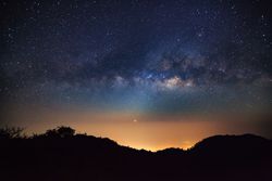 Milky Way Galaxy at Doi Luang Chiang Dao high mountain in Chiang Mai Province, Thailand