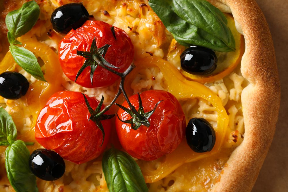 Concept of tasty food, Vegetable galette, close up
