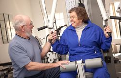 Mature Adult Couple in the Gym