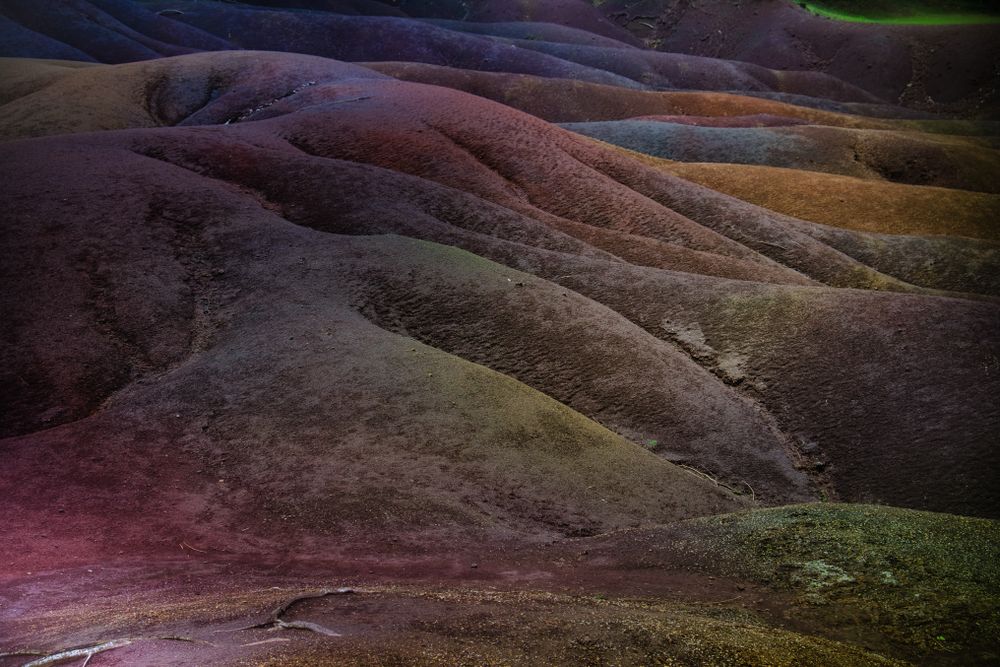 Famous site in Mauritius site with multiple colors on a field