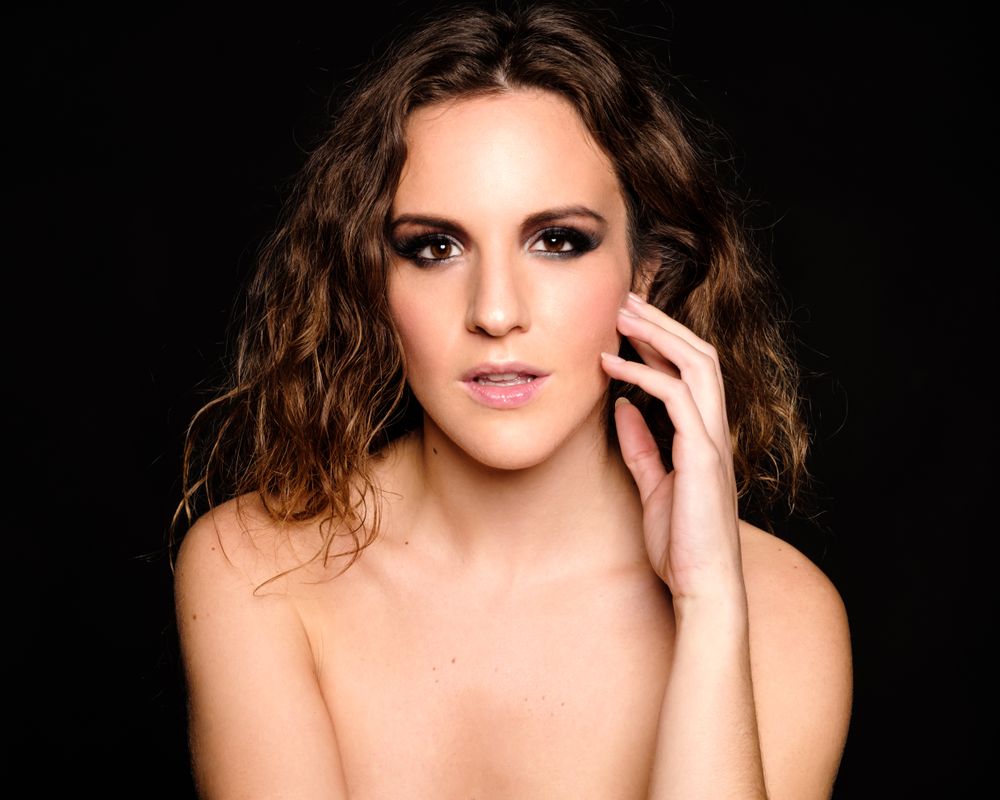 Beautiful model looking at camera