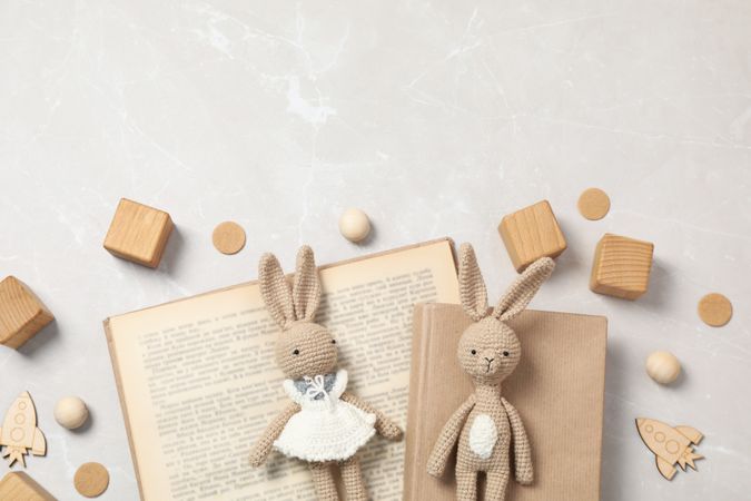 Concept of baby book, space for text