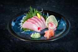 Sashimi of Japanese amberjack fish