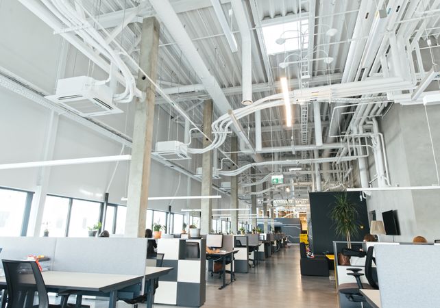 Modern open space office interior