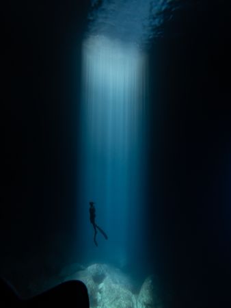 Diver in sea