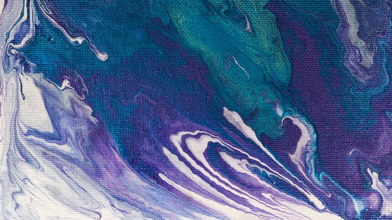 Blue Fluid Art, Abstract Acrylic Background