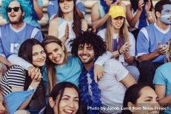 Argentina soccer fans having fun at stadium 48lGY4