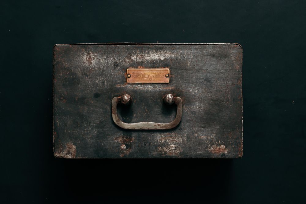 Closed vintage box