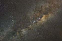 Milky way galaxy with stars and space dust in the universe