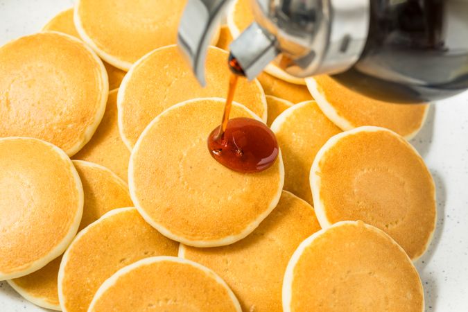 Homemade Mini Silver Dollar Pancakes for Breakfast