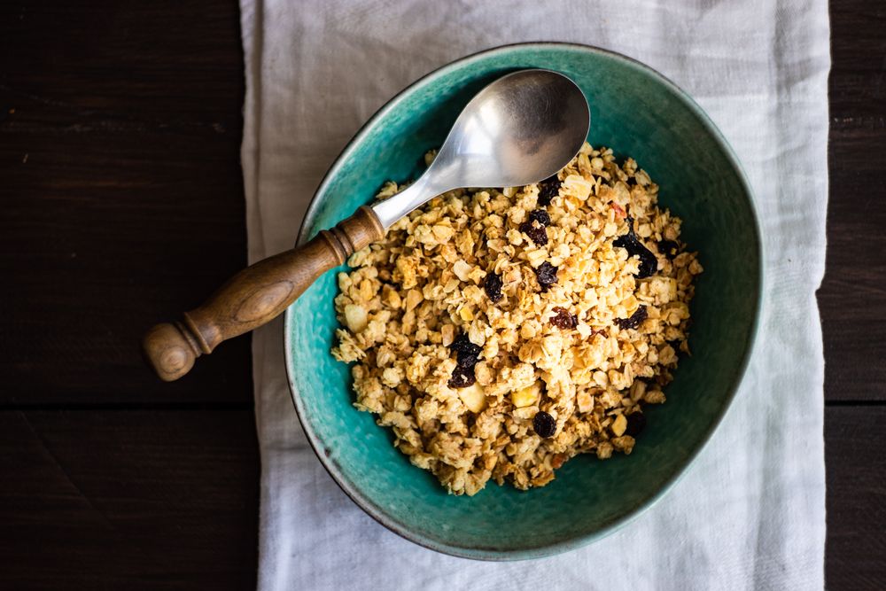 Breakfast bowl of oatmeal